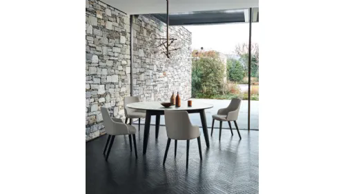 Tavolo rotondo Convivio in Ceramica Statuarietto di Sangiacomo