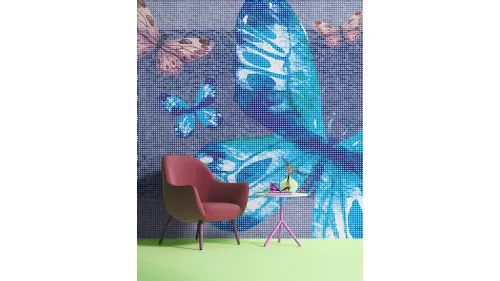 Carta da parati Poetic Bytterfly con farfalle colorate di Instabilelab