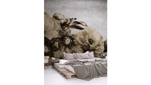 Carta da parati con grandi fiori impattanti Romance di Instabilelab