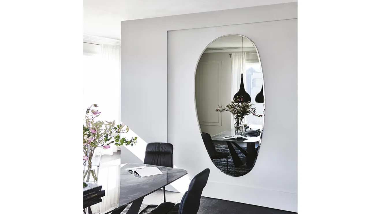 Specchio da parete in cristallo specchiato Hawaii Magnum di Cattelan Italia