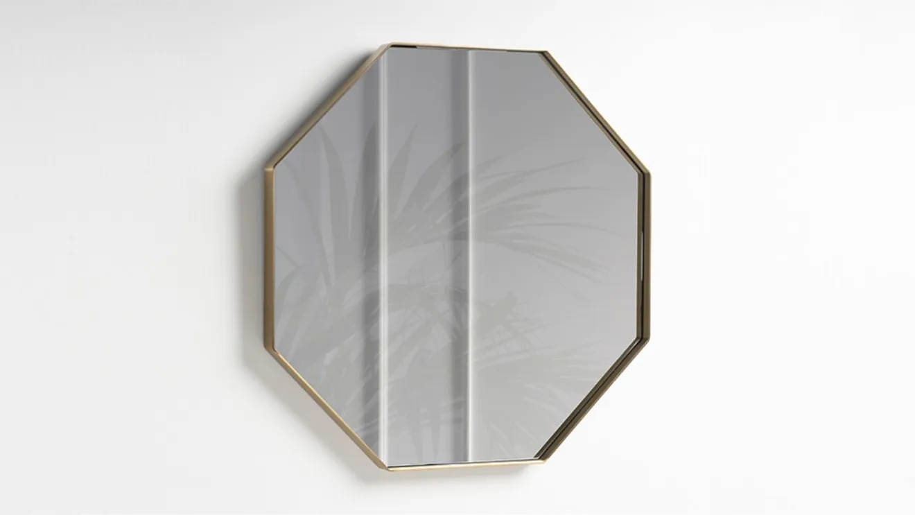 Specchio ottagonale con cornice in metallo SP 200 di Tosconova