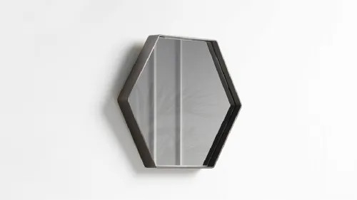 Specchio esagonale con cornice in metallo SP 210 di Tosconova