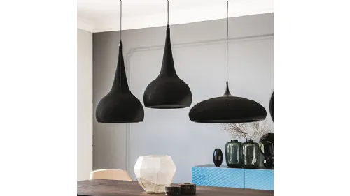 Lampada a sospensione con rivestimento in maglia Byblos di Cattelan Italia
