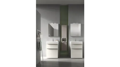 Mobile da Bagno a terra in melaminico Sable bianco 46 07 di Arcom