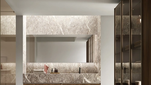 Mobile da Bagno sospeso Shape 20 in noce di Arcom