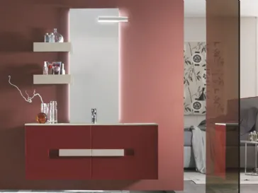 Mobile da Bagno in laccato rosso Atelie AT05 Artesi