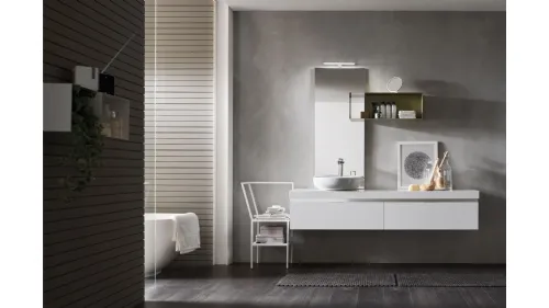 Mobile da Bagno sospeso in Frassino Bianco E-Gò 61 di Arcom