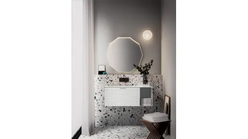 Mobile da Bagno Filo+ Plain Bianco opaco di Artesi