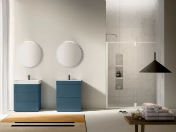 Mobile da Bagno Filo+ Push and Handle Blu Cobalto di Artesi