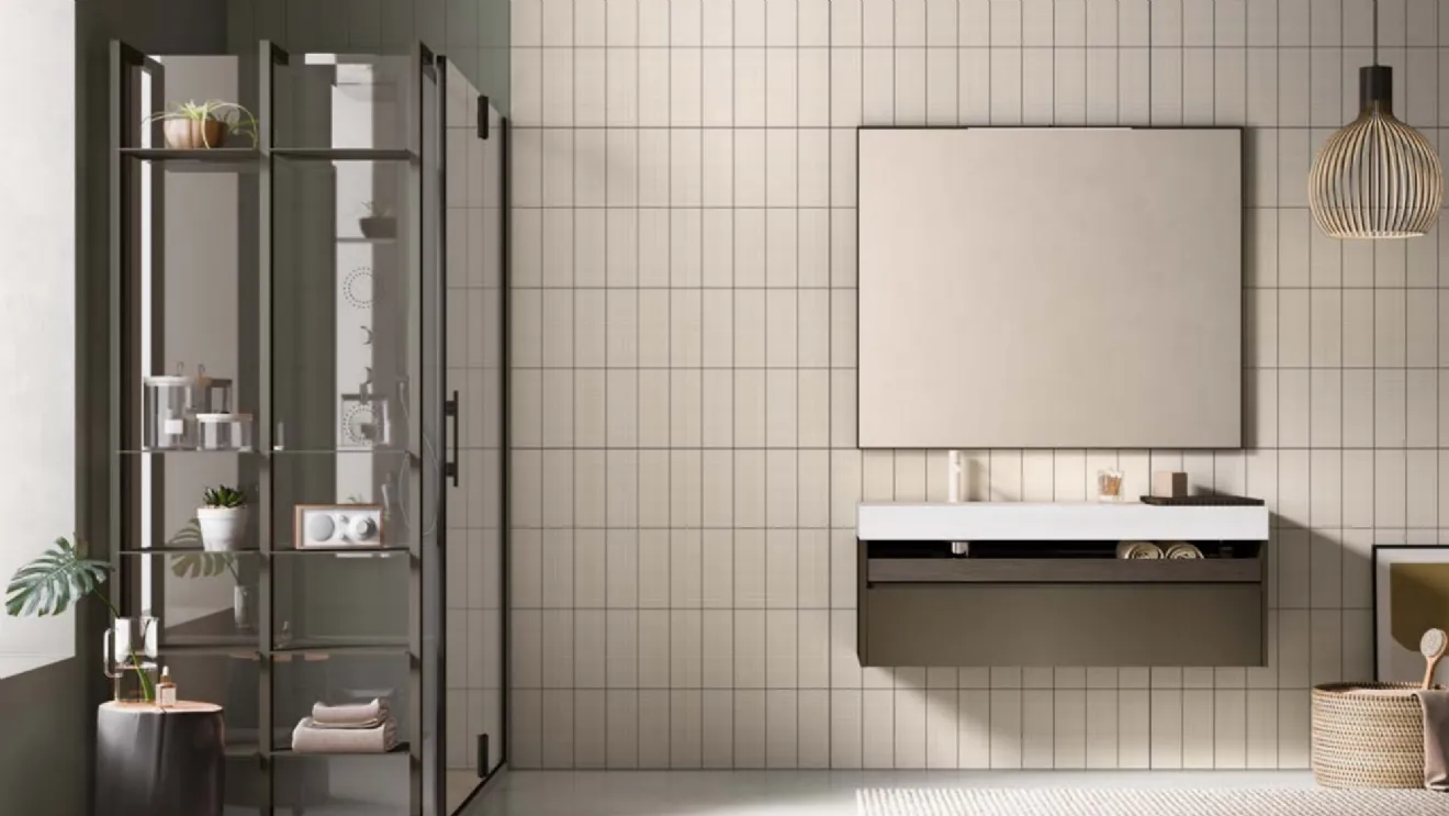 Mobile bagno sospeso con specchio Petra PT 40 Artesi