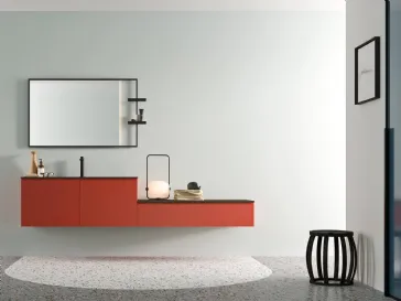 Mobile da Bagno arancione Petra PT 43 di Artesi