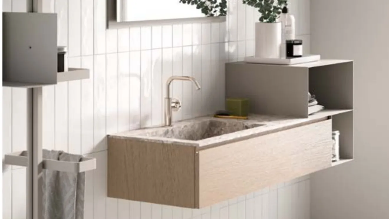 Mobile da Bagno con vani in metallo Petra PT 47 Artesi