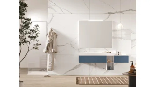 Mobile da Bagno blu denim Petra PT 51 di Artesi