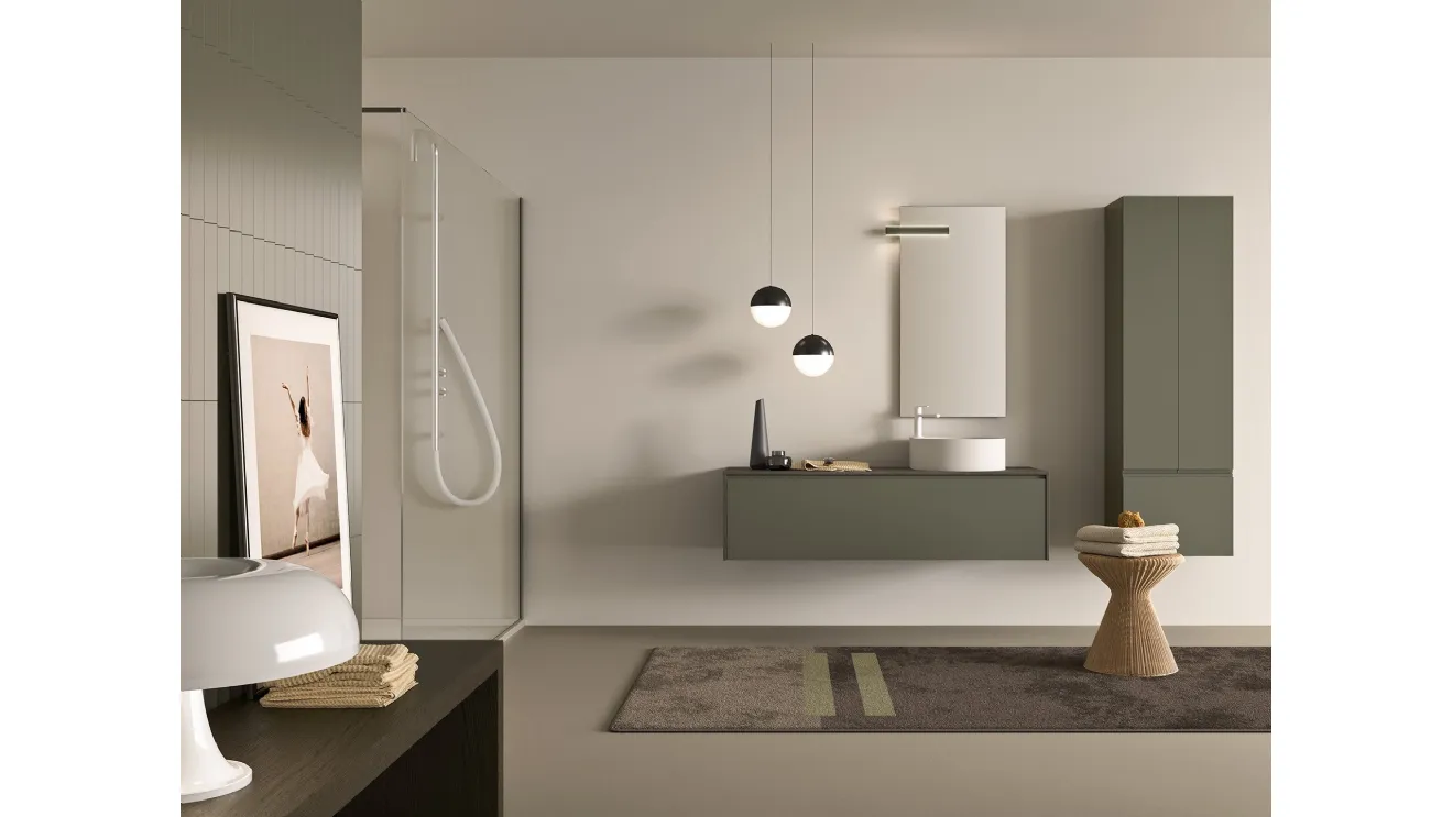 Mobile da Bagno verde salvia Petra PT 53 di Artesi