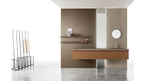 Mobile da Bagno sospeso laccato opaco Rail 01 di Arcom