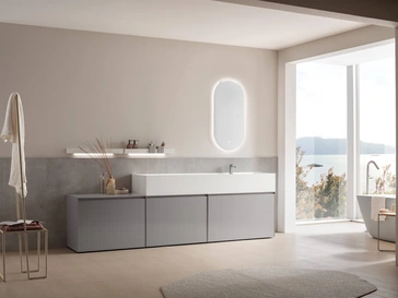 Mobile da Bagno in vetro laccato Shape 31 di Arcom