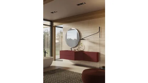 Mobile da Bagno Slide Rosso Oriente di Artesi