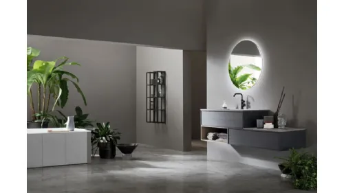 Mobile da Bagno sospeso in Frassino Grigio ombra Vanity 11 di Arcom