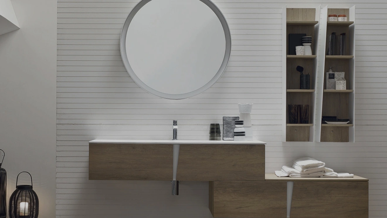 Mobile da Bagno sospeso Wector 04 di Artesi