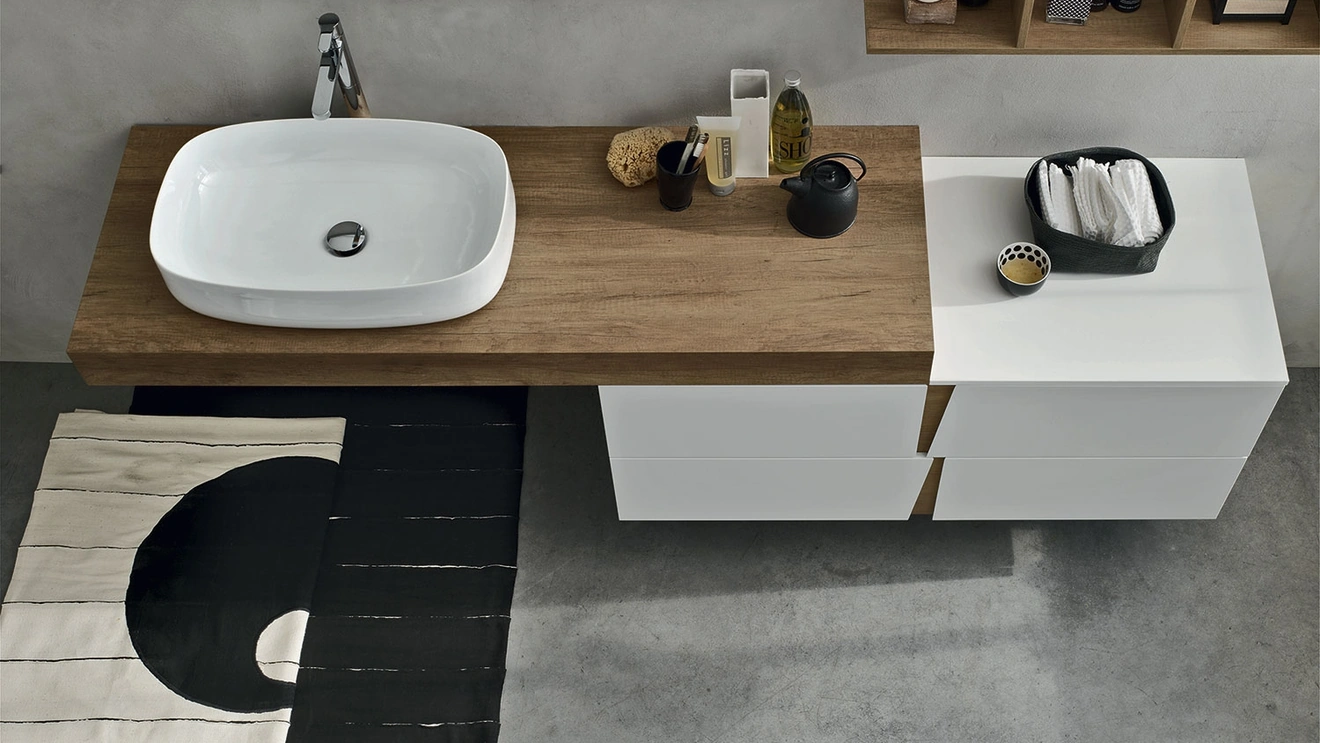 Mobile da Bagno sospeso Wector 05 di Artesi
