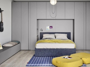 Cameretta a ponte con letto matrimoniale Arial di Nidi