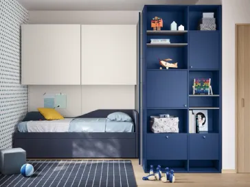 Cameretta a ponte Kids space 25 in melaminico di Nidi