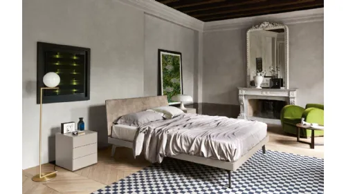 Letto Aliante in tessuto con testiera di Sangiacomo