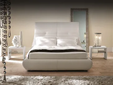 Letto Matisse con testiera importante e box contenitore di Cattelan Italia