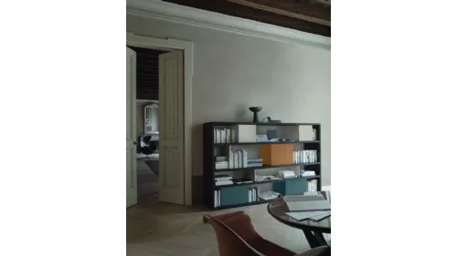 Libreria Modo M6C83 in laccato opaco di Sangiacomo