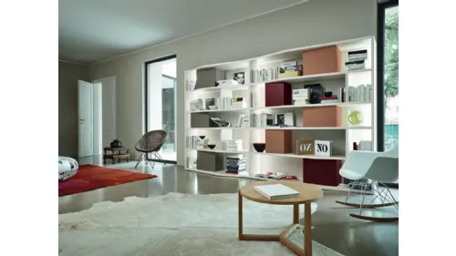 Libreria Modo M6C87 in laccato opaco di Sangiacomo