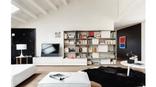 Libreria Modo M6C81 in laccato opaco di Sangiacomo