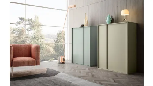 Madia alta Living 02 in laccato opaco di Arredo3