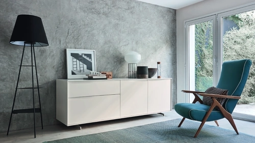 Madia Vela 02 in laccato Magnolia di Sangiacomo