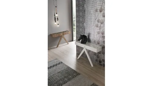 Mobile ingresso consolle Arrow con top in gres porcellanato e struttura in laminato di Target Point