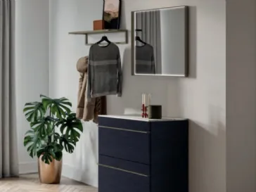 Mobile ingresso sospeso in rovere con  top in gres Domì 03 di Birex