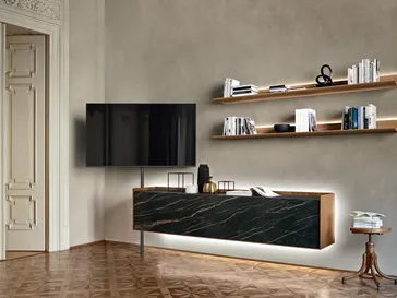 Mobile Porta Tv Cabaret in Ceramica di Sangiacomo