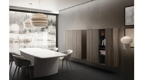 Mobile sospeso Living 06 in laminato effetto legno di Arredo3