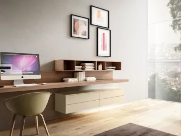 Mobile sospeso Living 08 in legno e laccato opaco di Arredo3