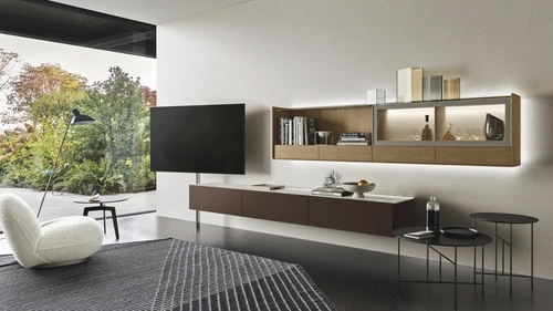 Parete Attrezzata Cabaret Glass 01 di Sangiacomo