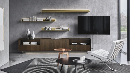 Parete Attrezzata Cabaret Glass 03 di Sangiacomo