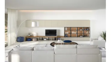 Parete Attrezzata Wall 30 04 in laccato opaco di Novamobili