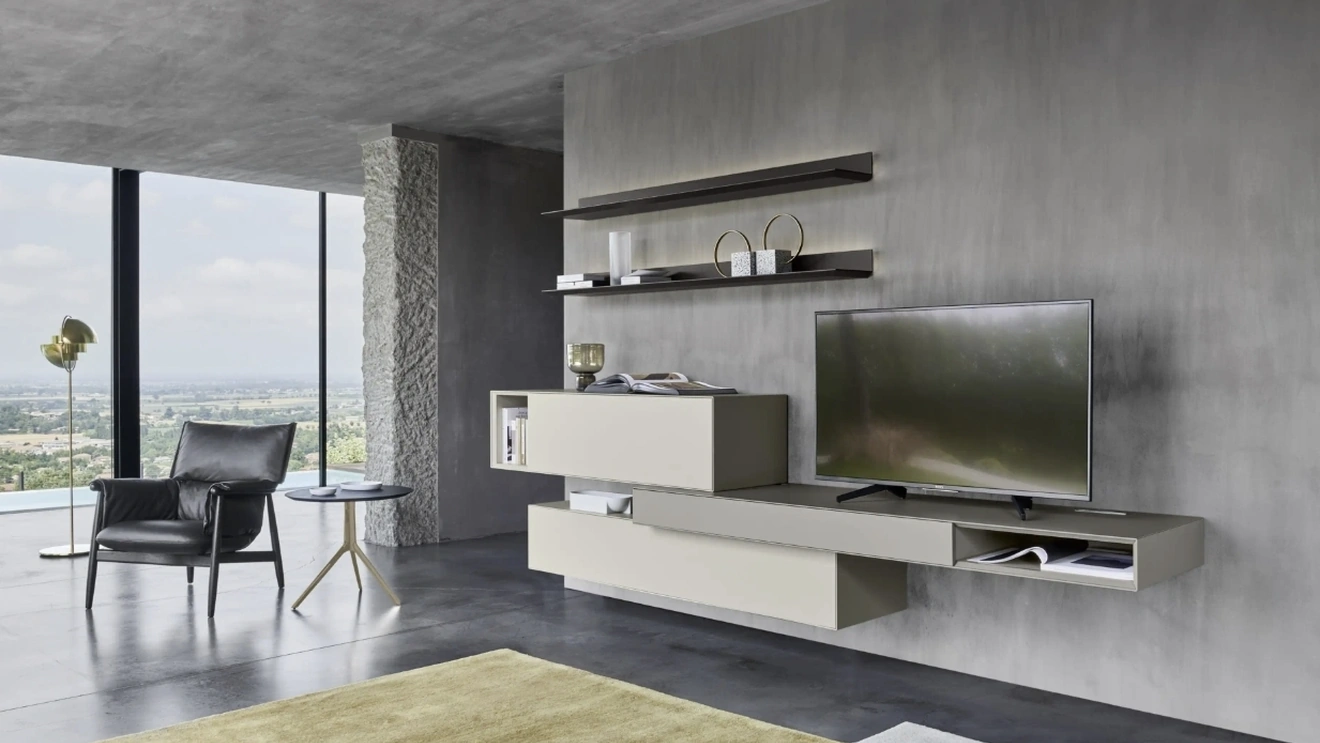 Parete Attrezzata sospesa Domino 04 di Sangiacomo