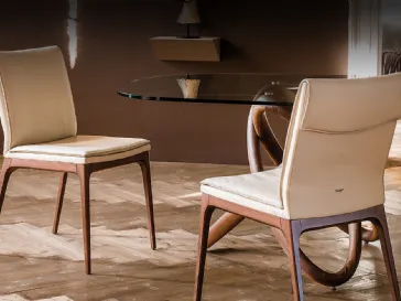 Sedia in tessuto con struttura in legno Sofia di Cattelan Italia