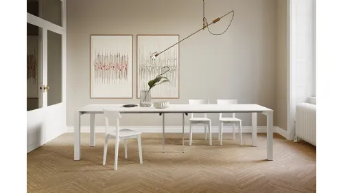 Tavolo allungabile in laminato con struttura in metallo verniciato Long Island di Arredo3