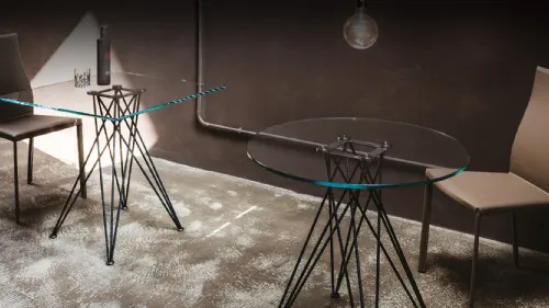 Tavolo in cristallo Ralph Bistrot di Cattelan Italia