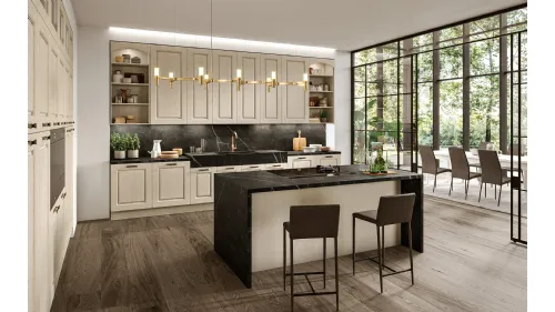 Cucina Classica Verona 01 con penisola di Arredo3