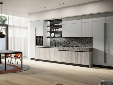 Cucina Moderna lineare Cloe 02 in laminato e laccato di Arredo3