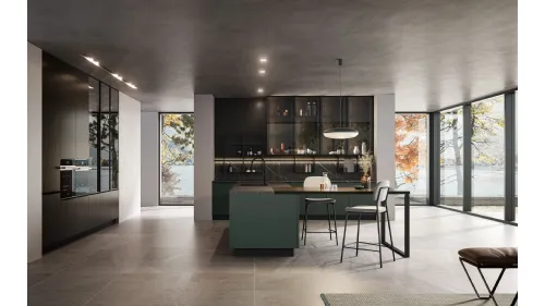 Cucina Moderna Kalì 04 con penisola di Arredo3
