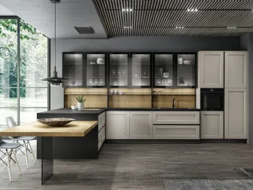 Cucina Moderna Meg 02 con penisola di Arredo3