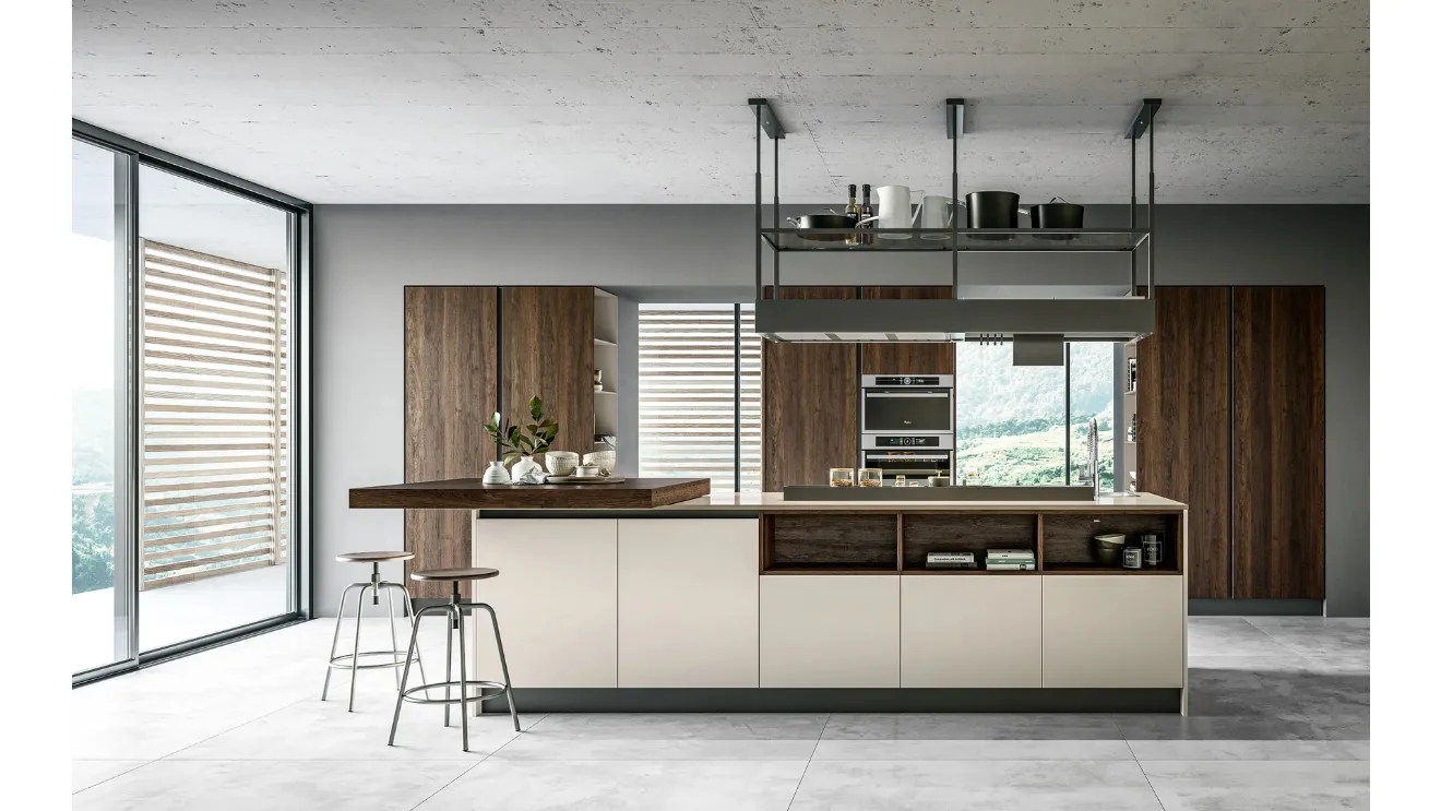 Cucina Moderna con isola Round 01 di Arredo3